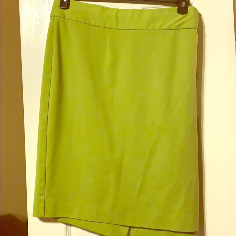 Bright green plus size skirt